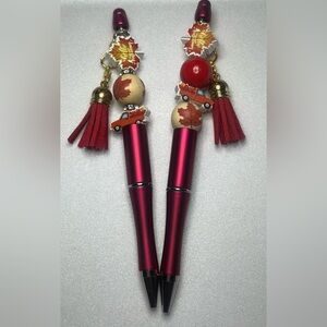 Red and Gold Pens with Tassel